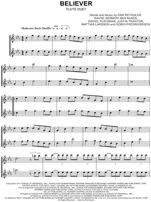 Believer by Imagine Dragons - Violin Solo - Digital Sheet Music